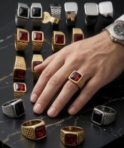Anillo de Acero Dorado Premium 5