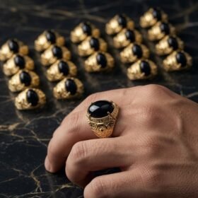 Anillo de Acero Dorado Premium 2