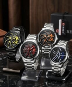 Reloj LLANTA Giratorio Plateado