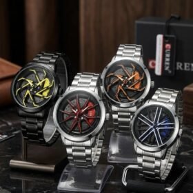 Reloj LLANTA Giratorio Plateado