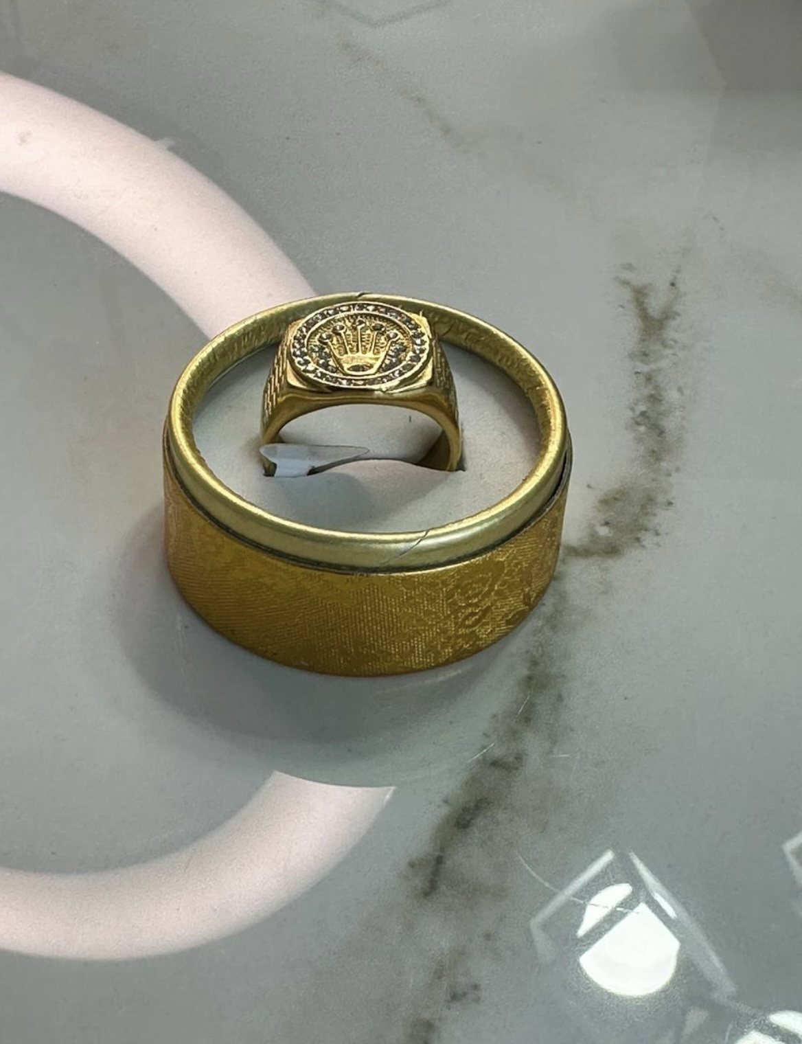 Anillo Rolex A1 Strass con Cajita - Imagen 2