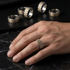 Anillo de Acero Combinado Premium 7