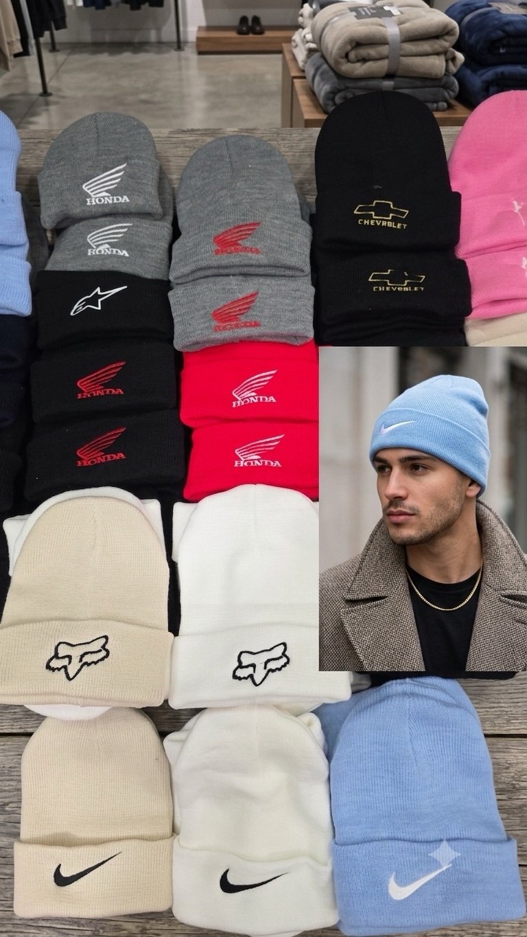 Gorros de Lana Bordados 1