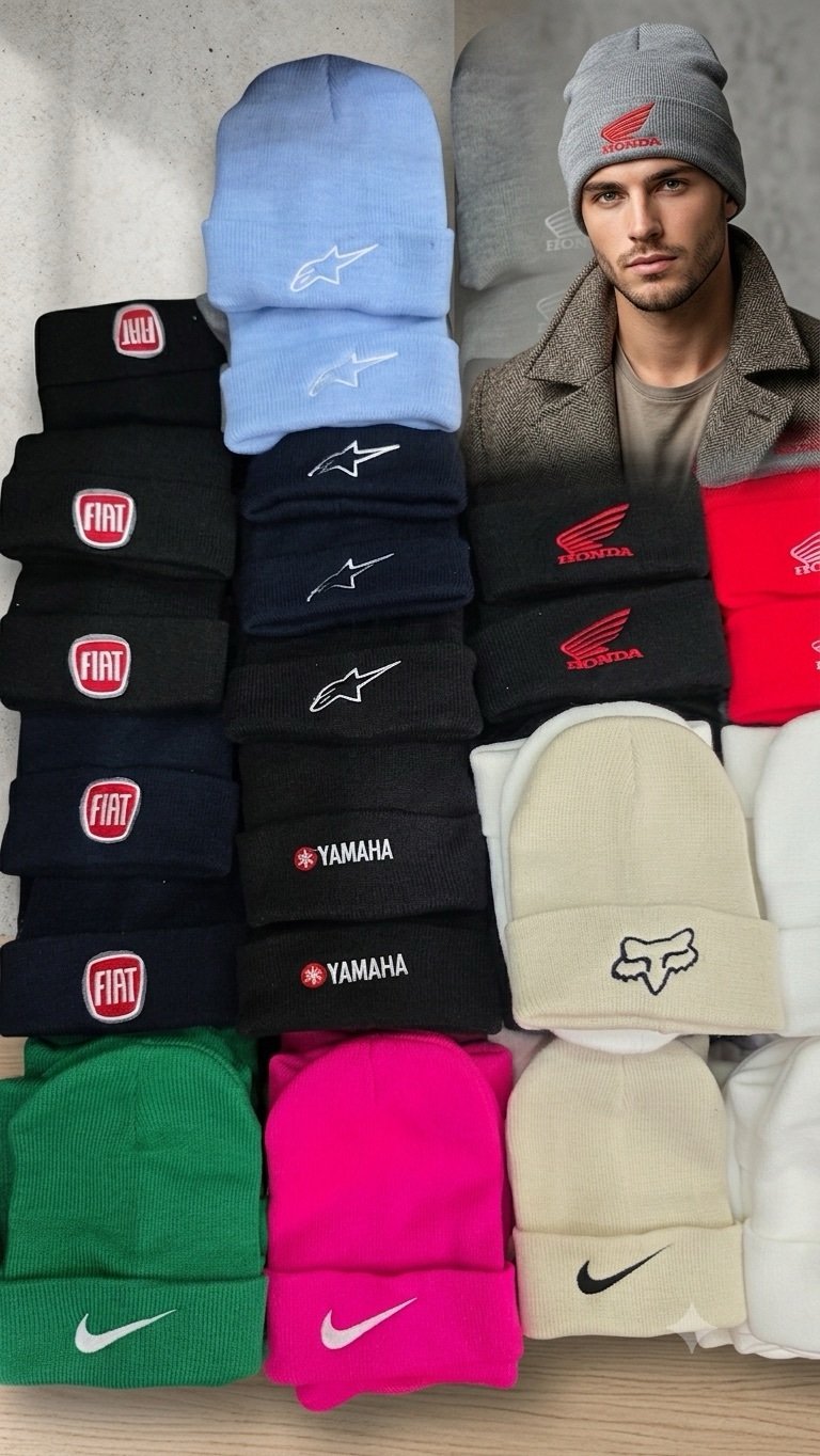 Gorros de Lana Bordados 3