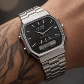Reloj Casio AQ OCTOG Silver Black