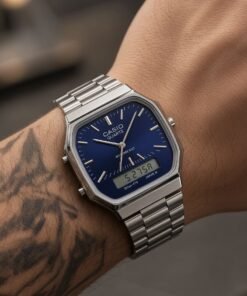 Reloj Casio AQ OCTOG Silver Blue