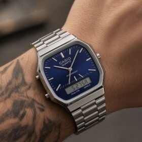 Reloj Casio AQ OCTOG Silver Blue