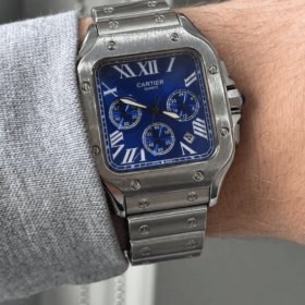 Reloj Cartier Santos 100 Blue Dial AAA